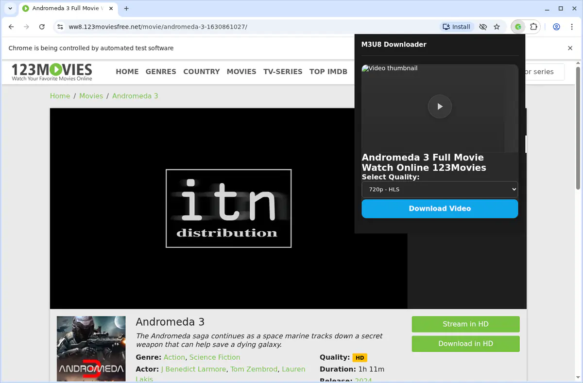 M3u8 Video Downloader browser extension screenshot 4